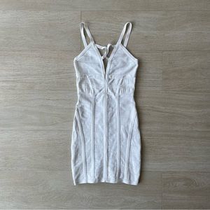 Vintage Bebe white bandage mini dress. NWOT. size XS.